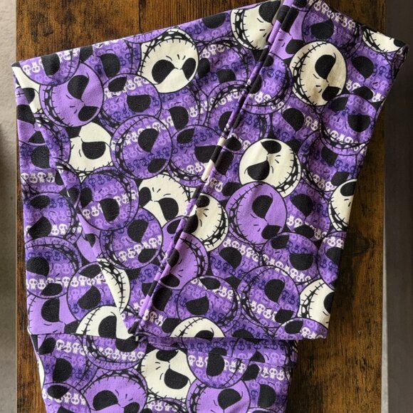 LuLaRoe Disney Jack Skellington Leggings Size TC2 - Picture 5 of 6